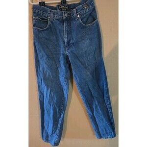 Vintage 90s Versace Jeans Couture Straight Leg High Rise Medusa Button Sz 35/49